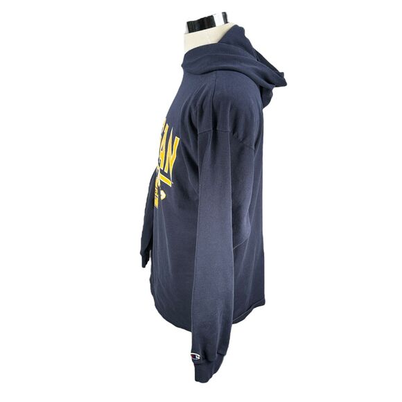 Vintage Champion Michigan Wolverines Hoodie Mens Large Blue USA 80s 90s Pullover - Picture 3 of 10